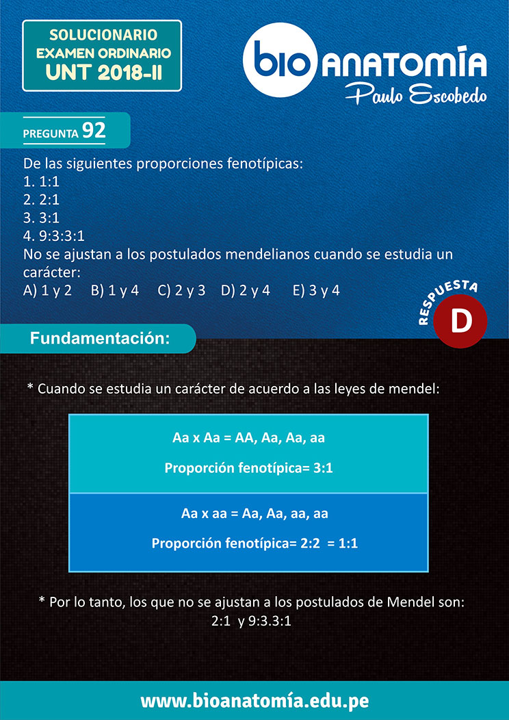 ZP: Solucionario Examen Ordinario UNT 2018-II - Paulo Escobedo